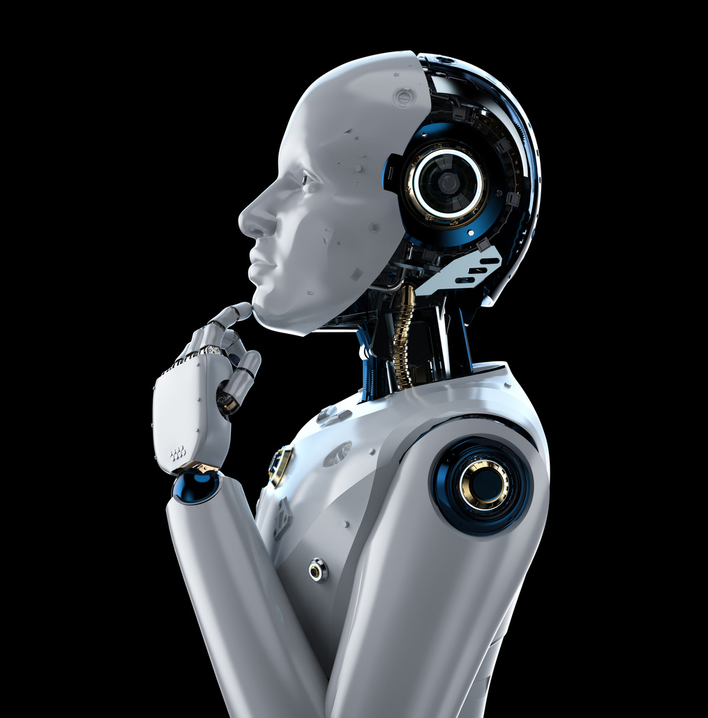 Artificial Intelligence Robot or Cyborg Analyze